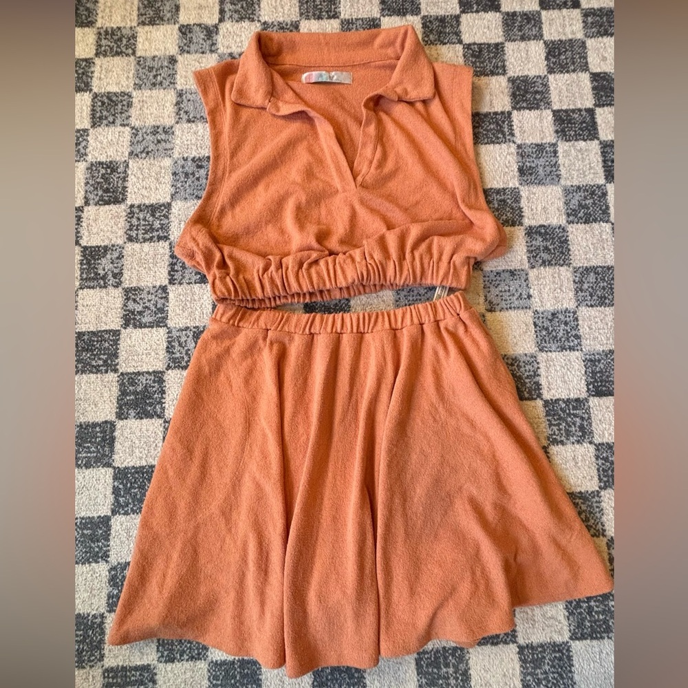 Free People Beach Terry Skirt Set